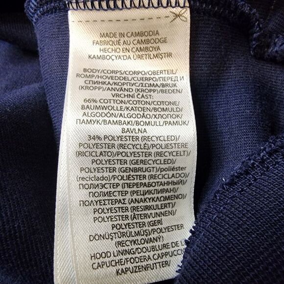 Polo Ralph Lauren Hoodie Sweatshirt Big Pony Dot War Print Mens Size XL Blue - Picture 7 of 7